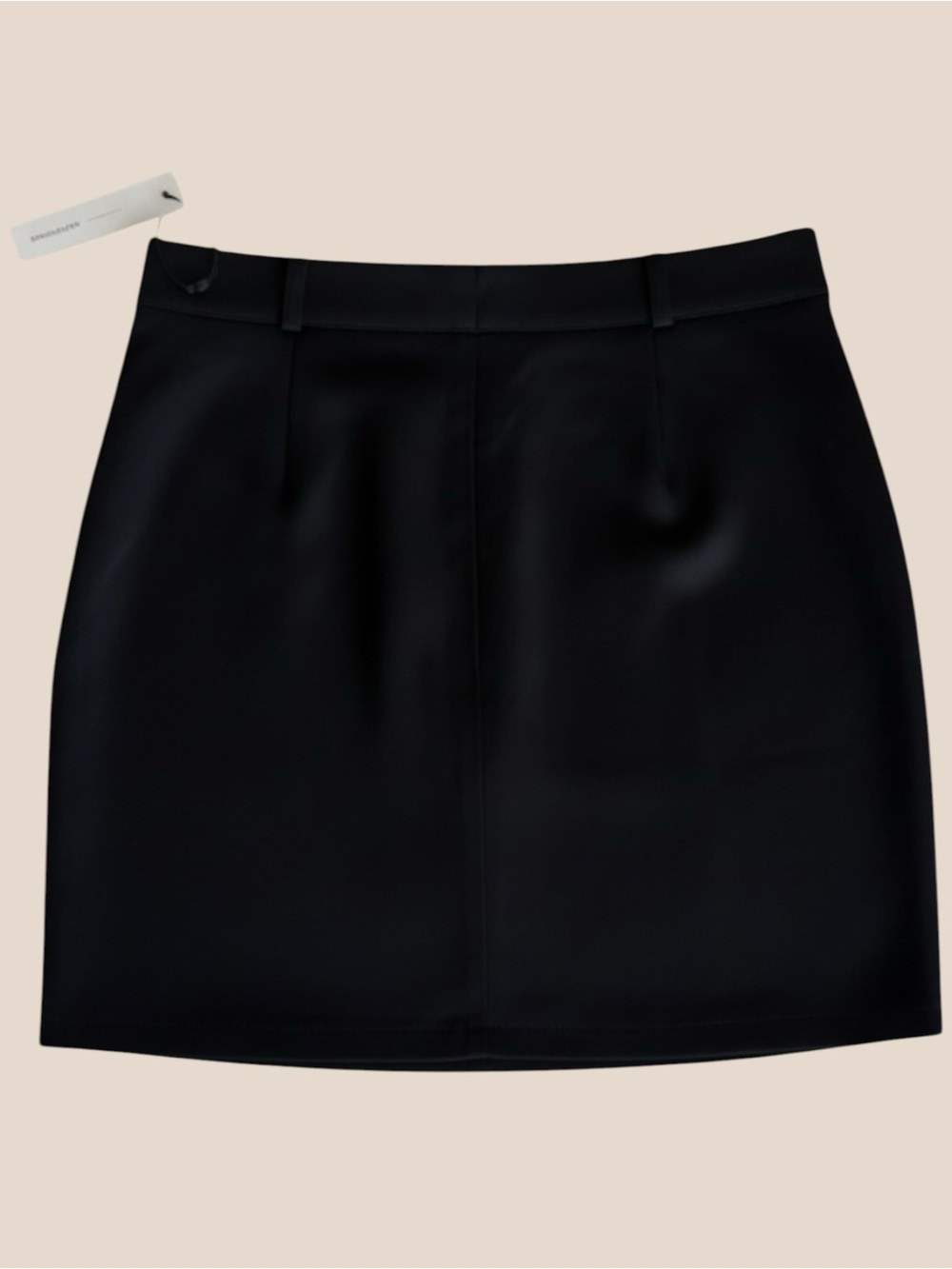 Lani The Label Black Belted Mini Skirt with Front Slits Size L NWT - Picture 3 of 6